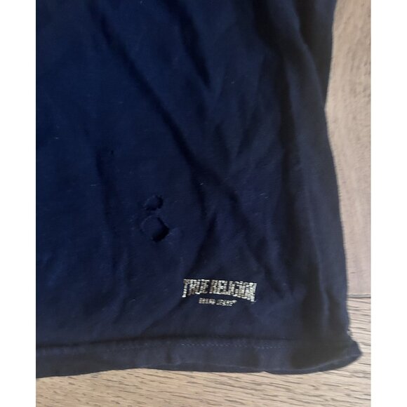 True Religion Men's Shirt Size Large Solid Causal Short Sleeve Pullover Black - Picture 4 of 7